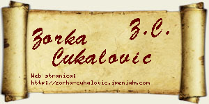 Zorka Čukalović vizit kartica